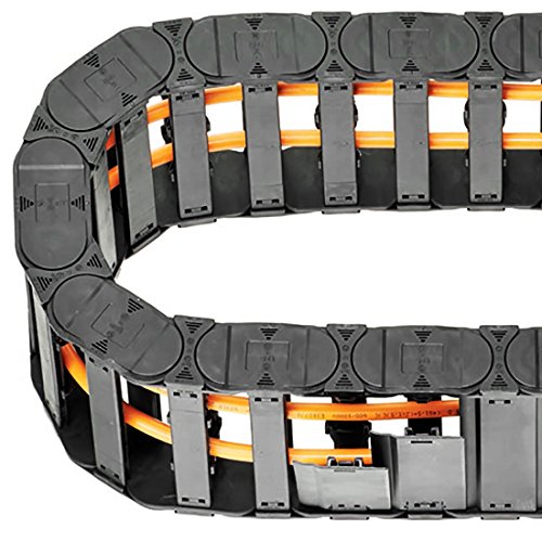 Uxcell R55 25Mm X 50Mm Plastic Cable Wire Carrier Drag Chain 1M Black For Cnc #TOP5