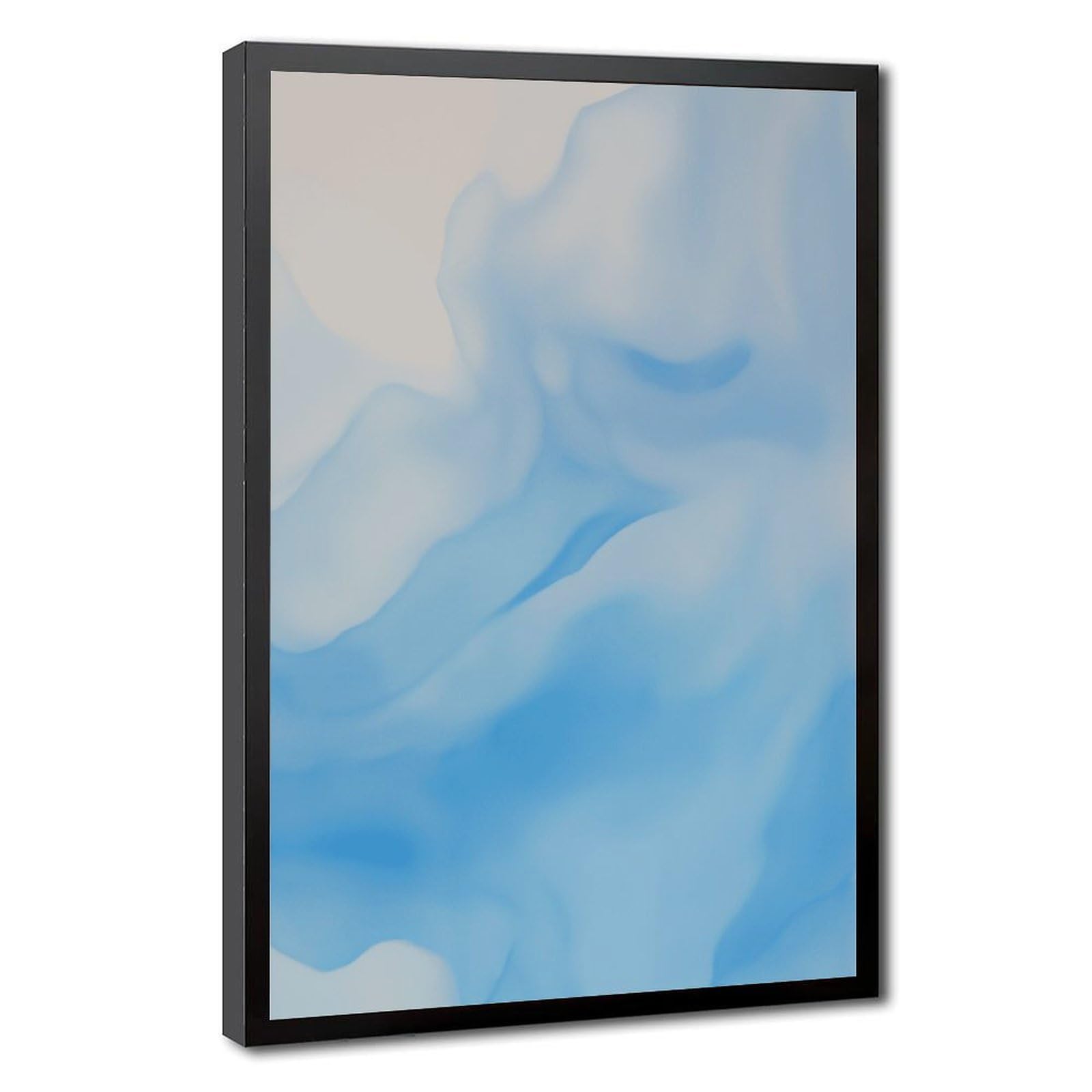 Zguols Warm Peach Abstract And Minimalist Poster 8 Canvas Poster Bedroom Decor Sports Landscape Office Room Decor Gift Black Frame 12" L X 18" W