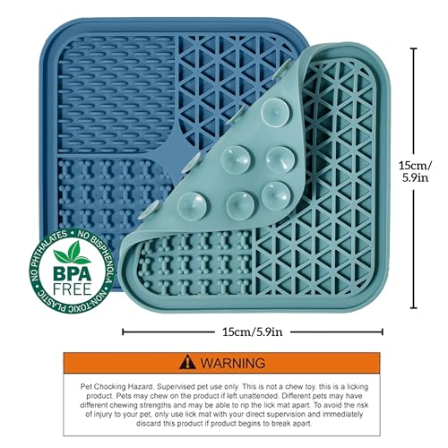 Lick Mat for Dogs and Cats(2 Pack) Easy to Clean Pet Slow Feeder with Suction Cups, Licking Pad for Anxiety Relief and Boredom Reduction Dishwasher Safe… Lick Mat for Dogs and Cats(2 Pack) Easy to Clean Pet Slow Feeder with Suction Cups, Licking Pad for Anxiety Relief and Boredom Reduction Dishwasher Safe…