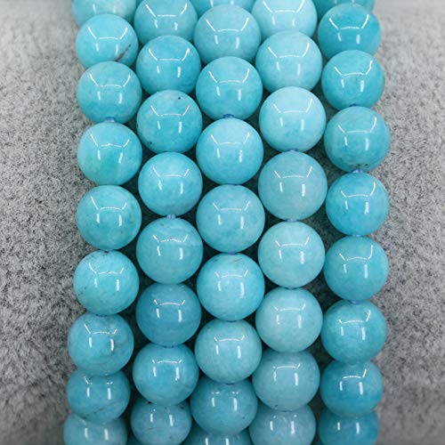 Keleny Blue Peruvian Amazonite Crystal 6Mm Round Beads Rock Yoga Stretch Bracelet 7 Inch Unisex #TOP1