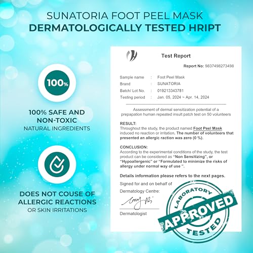 Sunatoria FPM_ALOE Foot Peeling Mask For Dead Skin Remover & Deep Moisturize | 2 Pairs | Dermatologically Tested - Foot Peel Mask For Dry Cracked Feet - Foot Mask Make Soft Baby Feet For Men & Women | Aloe Vera thumb #2