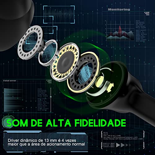 Versão Gamer Fone de ouvido Hero5 som estéreo com drivers de 13 mm, 50ms de baixa latência e luzes d