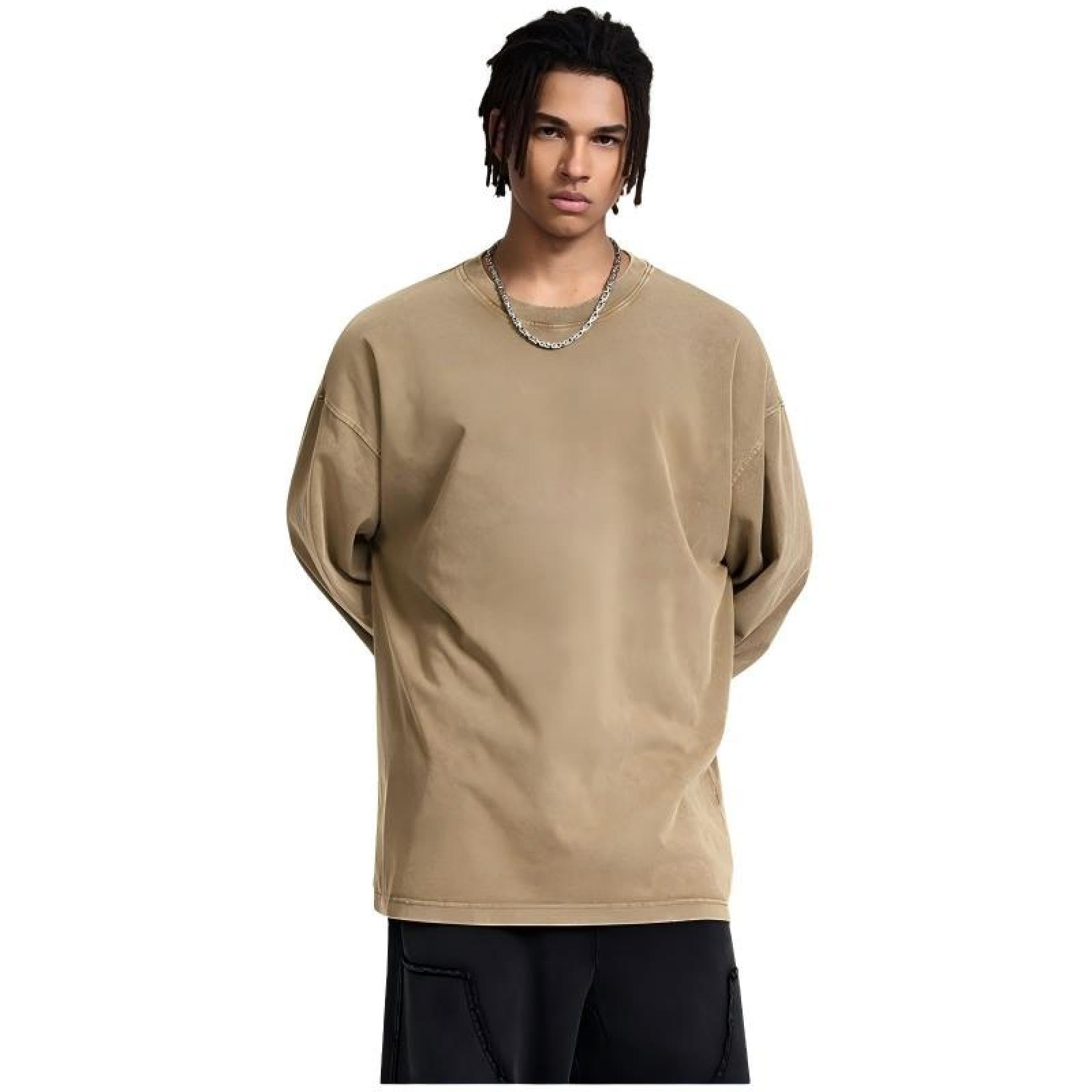 Otoño Versátil Streetwear Marca Patchwork Dos En Uno Camisa Base Suelta De Manga Larga, Top Casual De Manga Larga para Hombres Y Mujeres