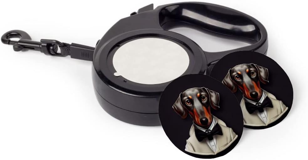 Dog Suit Retractable Pet Leash - Graphic Leash - Printed Dog Leash - 197 inches