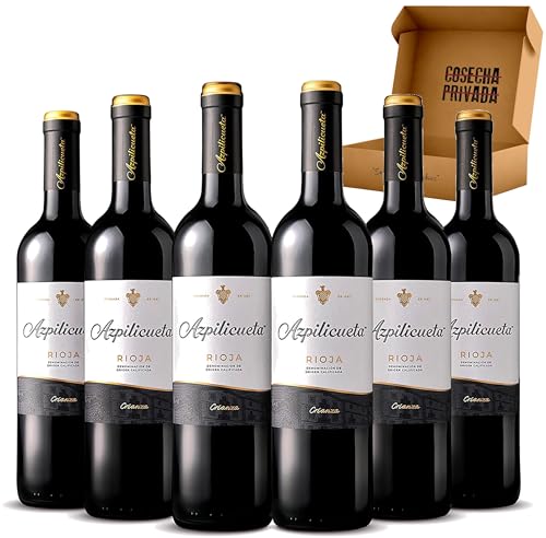 Azpilicueta Crianza - Envío 24 h - Pack Regalo 6 Botellas - DO Rioja - Seleccionado y Enviado por Cosecha Privada - 6 Azpilicueta Cr