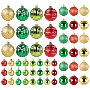 84 Pcs Christmas Ball Ornaments, Anstore...