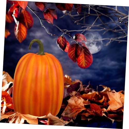 Levemolo Pumpkin Ornaments Artificial Pumpkins Large Thanksgiving Decoration Fall Garlands for Decor Faux Pumpkins Outdoor Craft Pumpkins Halloween Decorations Fake Pumpkins Props Autumn