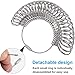 NORACLAN Jewelry Ring Sizers Gauge Tool, Ring Stainless Ring on Finger Measuring Ring Tool, Men's and Women's Rings Custom Standard Hand Rings Accessories Size US 0-13 (US 0-13)