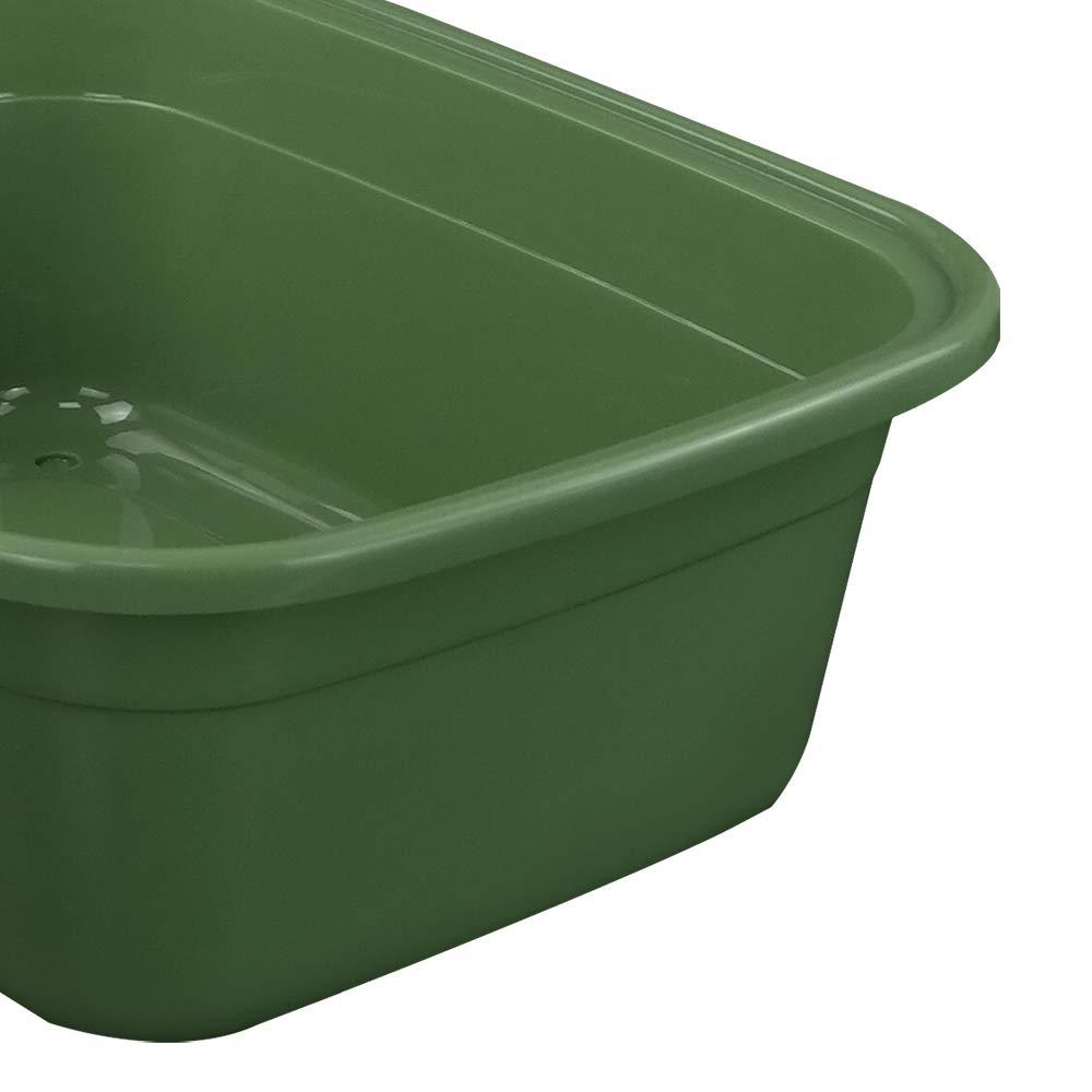 Gloreen Lavabos de 18 cuartos de galón, bandeja rectangular de plástico grande, 3 paquetes