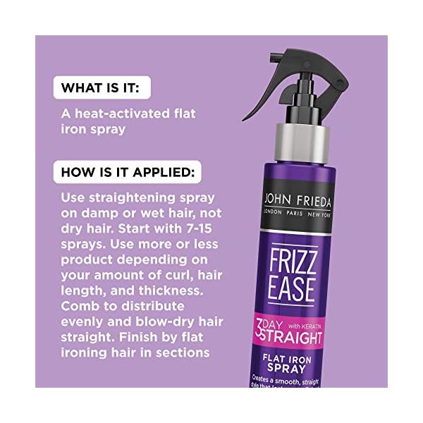 John-Frieda-Frizz-Ease-Keratin-Infused-Flat-Iron-Hair-Spray-3-Day-Straightening-Spray-Anti-Frizz-Heat-Protectant-for-Curly-Hair-35-Ounce John Frieda Frizz Ease Keratin Infused Flat Iron Hair Spray, 3 Day Straightening Spray, Anti Frizz Heat Protectant for Curly Hair, 3.5 Ounce