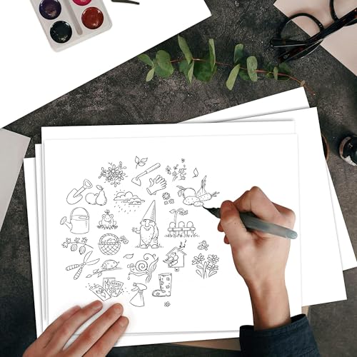 8.5'' x 11'' White Cardstock - 92lb Double-sided Cover Card Stock Heavyweight Paper Perfect for Scrapbooking, Crafts, Business Cards 25 Sheets 250gsm UAP13WH image 6