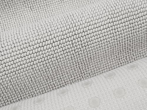 Image of Cotton Paradise 100% Cotton Turkish Bathmat Rug, Soft Absorbent Quick Dry Non Slip, 20x34 Bathmat Rug, Silver Grey