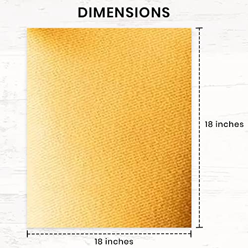 Candy Cottons 100% Cotton Cloth Napkins, Mustard Yellow Napkin (Pack Of 6,18"X18") Dinner Table Napkins, Soft & Comfortable Cotton Napkins, Reusable Napkins For Home, Weddings & Cocktail Parties #TOP4