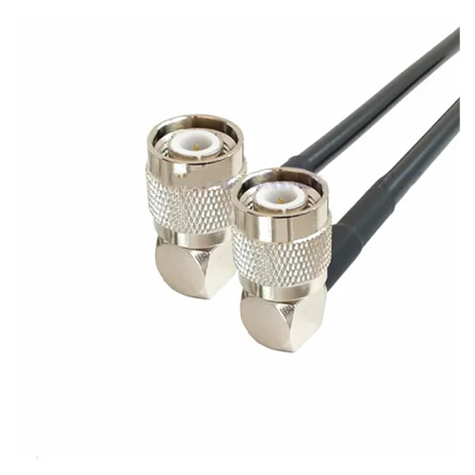 RG58 Câble T*N/C mâle vers T*N/C mâle Fiche femelle Ja-ck Connecteur à angle droit RG-58 50-3 R*/F Pigtail Jum*/par câble (5m, TNCMW-TNCMW-RG58)