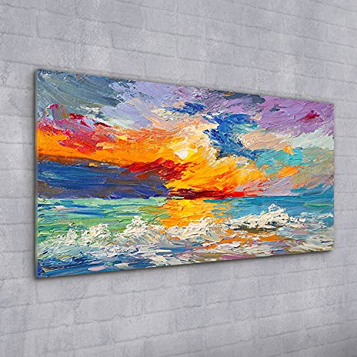 Tableau Image Acrylique 100x50cm Sea Sunset pour Décoration Murale