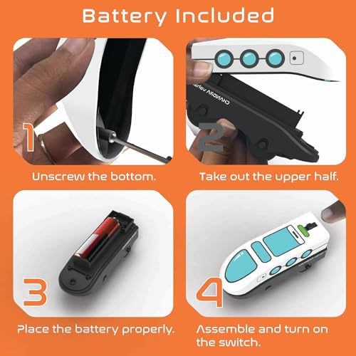 Image of BOOGYWOOGY Space-Themed Train Set | 33-Piece Battery-Operated Magnetic Train Toy with Lights & Sounds | DIY Educational Railway Track Set for Kids 3+ | Fun Space Train Toy | Made in India, Multicolor