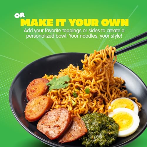 Image of Mi Sedaap Spicylicious Instant Fried Noodles, 3.03 oz, Pack of 40