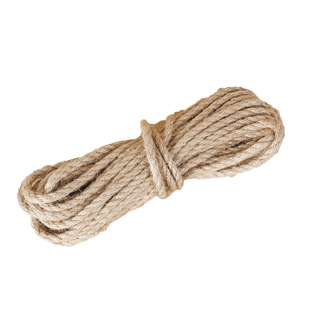Corda di Canapa 16mm Spago di Iuta Corda di Iuta Naturale per opere d'Arte e Artigianato, progetti di macramè, Applicazioni di Giardinaggio Corda di Canapa Intrecciata Forte Corda Naturale