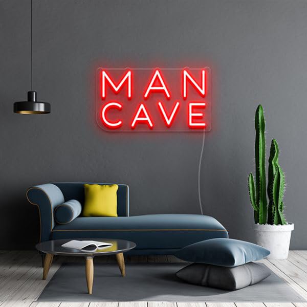 BPA Man Cave Neon Light, Living Room, Wall Décor, Multicolour, LED, 70x40 cm