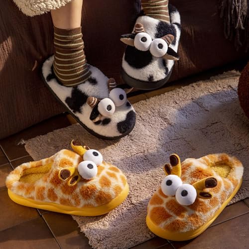 ChayChax Women’s Winter Plush House Slippers Novelty Funny Home Slippers Cozy Warm Bedroom Shoes Non Slip4