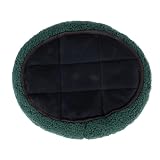 zooplus Kuschelbett Fluffy 2in1 | Weiches Wende-Bettchen für Hunde und Katzen | Winterseite aus kuscheligem Lammfell-Imitat und Sommerseite aus glattem Nylonstoff | Maße: 50 x 42 x 7,5 cm (dunkelgrün)