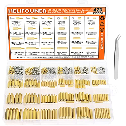 Helifouner HELIFOUNER-Brass-Spacer Schrauben-Set 420 Stück