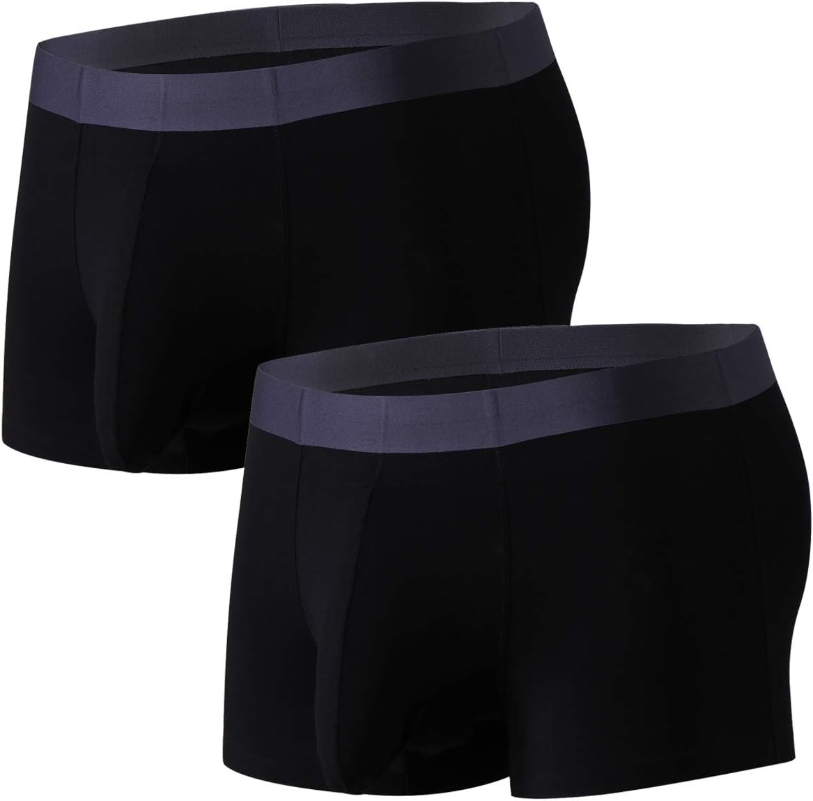 Ouruikia Men's Trunks Underwear Breathable Modal Trunks Underwear Tagless Boxer Briefs Separate Pouch