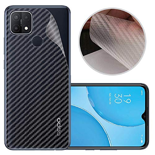 Image of Compatible with Oppo A15S Back Screen Protective Film Carbon Fiber Skin Transparent Screen Guard Sticker