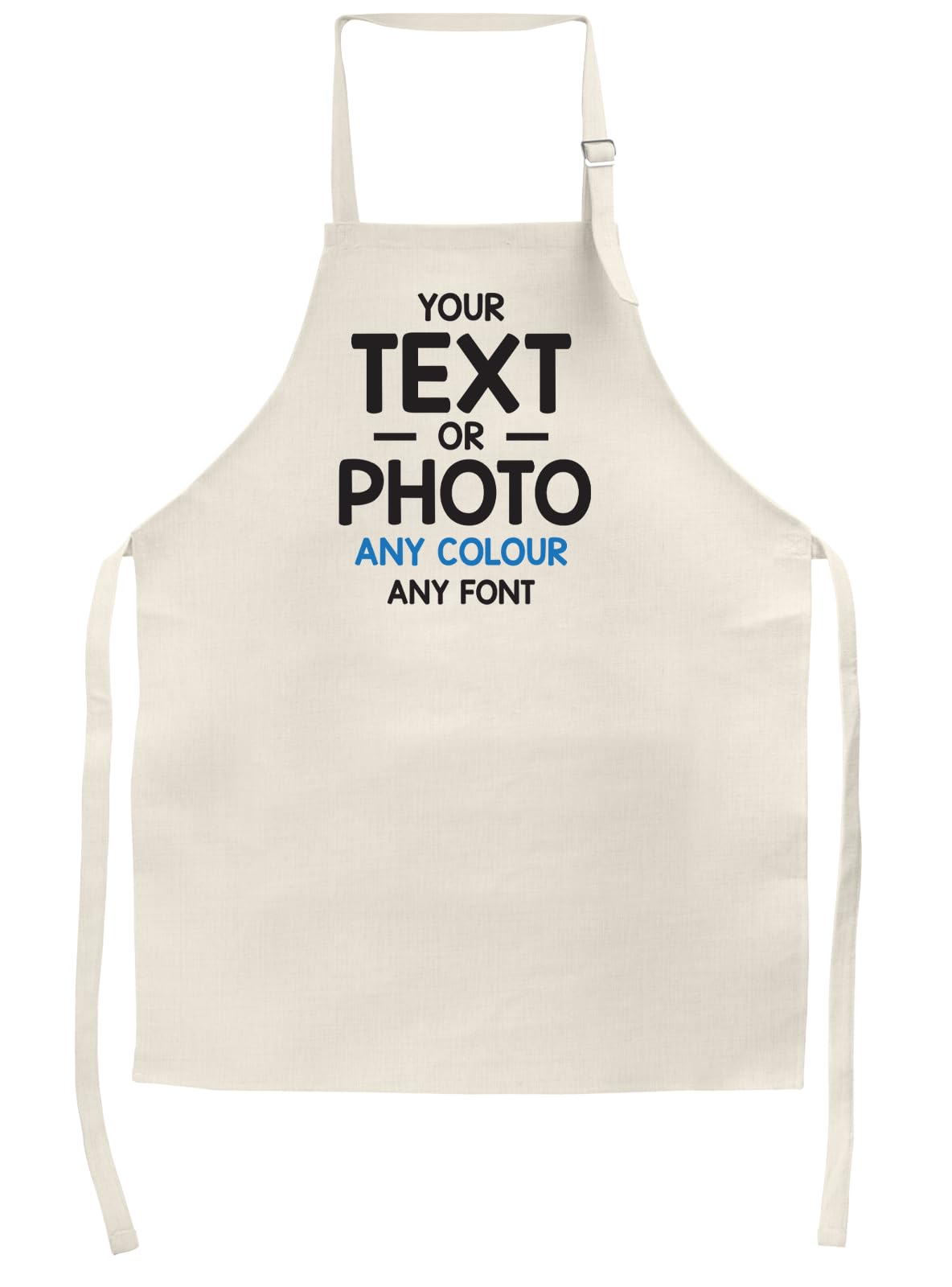 Shopagift Personalised Kids Childrens Apron Any Photo Image Message - Customised Kitchen Chef Apron for Painting Cooking DIY Birthdays Boys Girls Gift