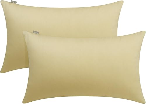Vista 208 de Thmyo Paquete de 2 fundas de almohada cuadradas decorativas de algodón, fundas de almohada de sublimación en blanco, fundas de cojín blancas
