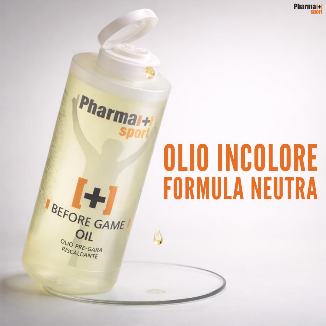 Pharma+ Sport Olio Pre-Gara Riscaldante 500 ml – Olio per Massaggio Sportivo Warm-Up – Alta Scorrevolezza e Fluidità – Uso Esterno (6)