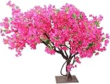 Großer rosafarbener künstlicher Bougainvillea-Baum, künstlicher Baum – atemberaubende Kunstpflanze for die Innen- und Außendekoration – lebensechte Simulationslandschaft(1mx0.9m)