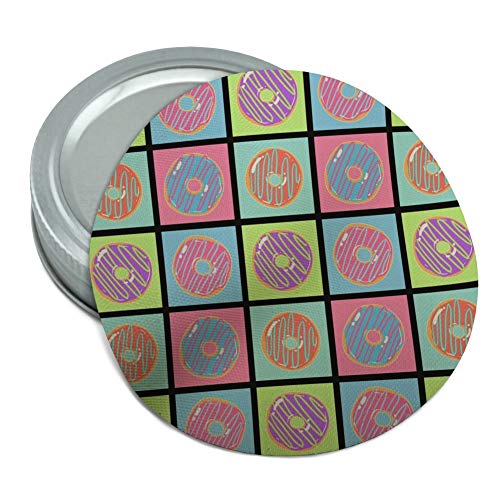 Retro Cute Yummy Donuts Pattern Round Rubber Non-Slip Jar Gripper Lid Opener