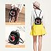 Finex PU Leather BLACK Kitty Backpack Causal Daypack with front zippered pocket and adjustable strap