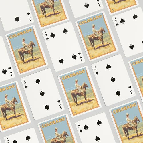 52 Naipes de Poker Cowboy Colorado para Adultos miniatura 4