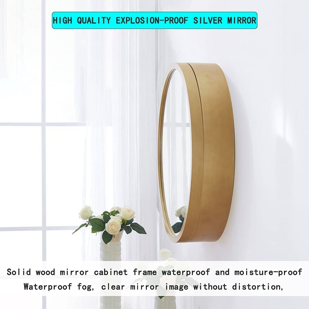 Elegante Armadio per Il Bagno a Parete con specchi Rotondi e Trucco - Soluzione Moderna per spazi di Vita organizzati.