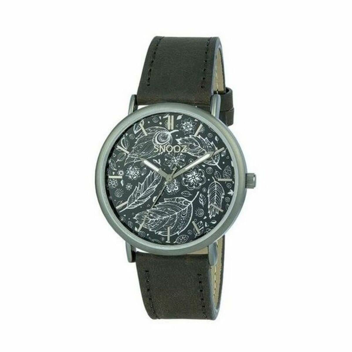 Snooz Men's Quartz Analogue Watch with Leather Strap Saa1041-75