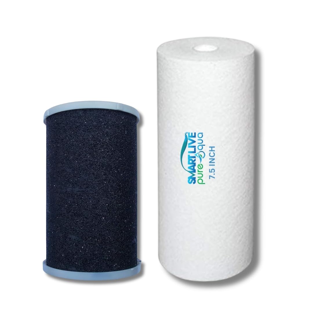 Original Activated Carbon & 7.5-Inch Spun Pre Filter for Pureit Water Purifiers | High Performance Replacement Filters for Clean, Pure, and Safe Drinking Water | Improves Water Taste and Odor