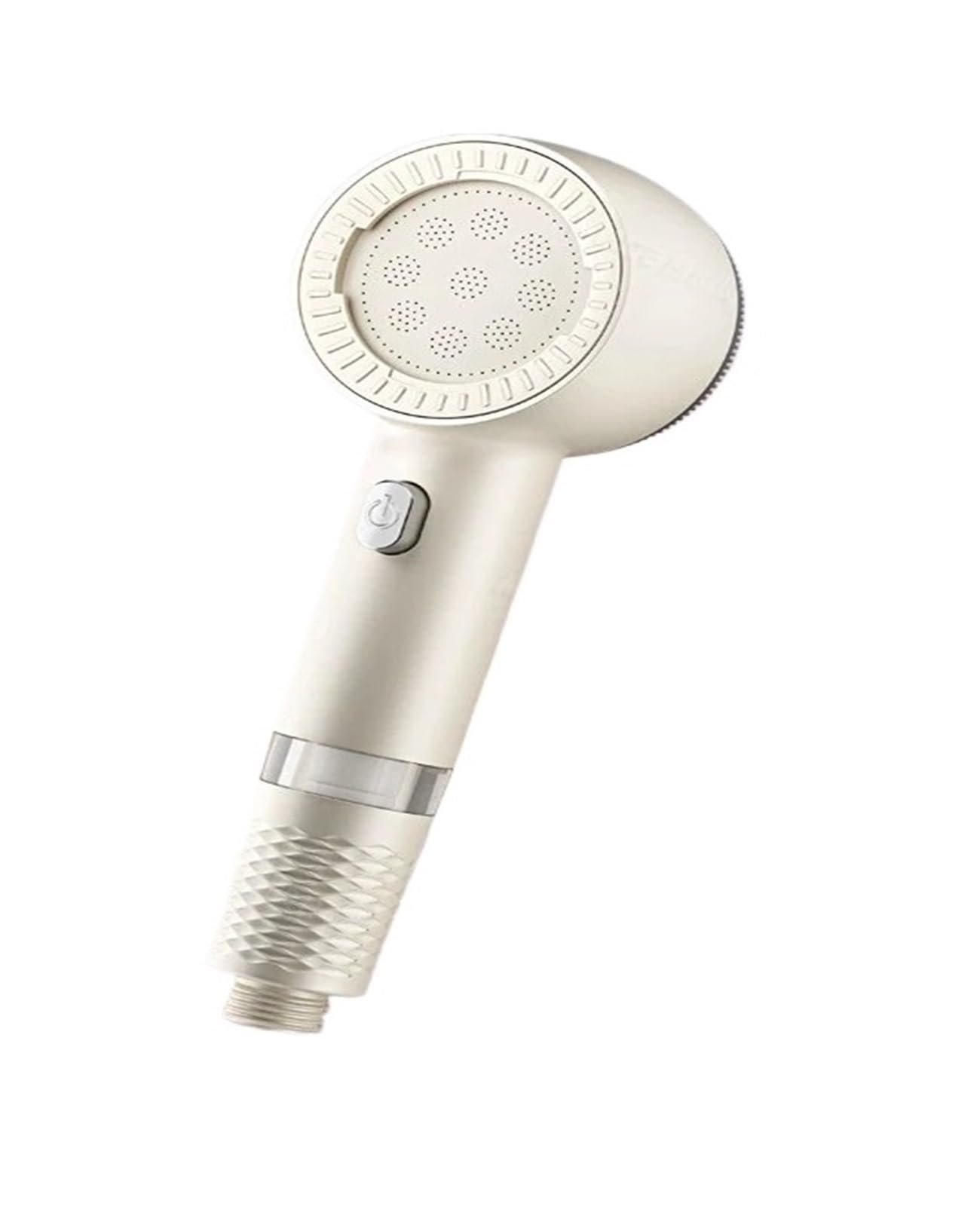 Filter Shower Head Handheld Shower Booster Large Water Outlet Universal Purifier Bathroom Home Shower Head Set(Cream White)