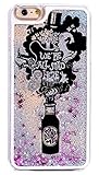 Dynamic Quicksand Glitter Phone Case Cover For iPhone 6S / 6 - Fabulous Quotes from Alice in the Wonderland You are All Mad Here