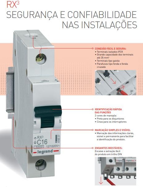 MINIDISJUNTORES RX3 - RX3 MINIDISJUNTOR 32A BIPOLAR 6000A CURVA B