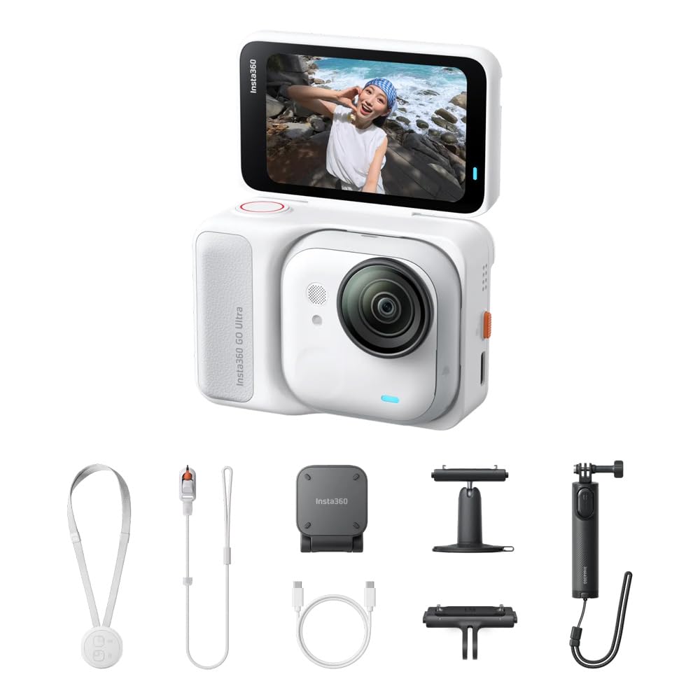 Insta360 GO Ultra Creator Bundle (Arctic White) + 2 Year FlexiCare