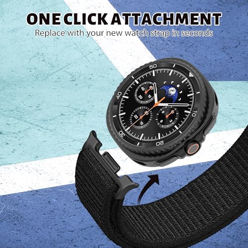 Image of 3 Pack Nylon Loop Band for Samsung Galaxy Watch 9 /8 40 /44mm 8 Classic 46mm | Soft Fabric, Sport Adjustable Strap, Replacement Wristband for Samsung Galaxy Watch 9 8 44mm 40mm /8 Classic 46mm Men Women