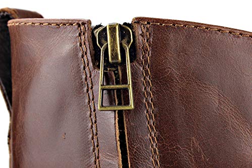 Image of Dress Boot for Men Heels Casual Chelsea Combat Ankle Chukka Boots Zipper Black JY002