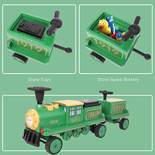 image for kidsclub Train Carriage, Ride on Train Carriage Accessory, Upgrade Sea