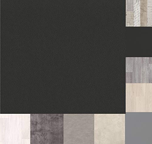 MadeInNature - Revestimiento de suelo de PVC para interiores y suelos de vinilo antideslizante, tamaño pequeño y grande, 2 x 2 m, color antracita