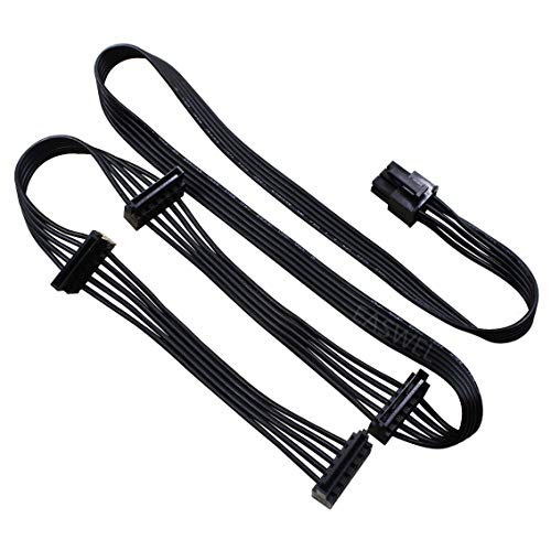 PCIe 6pin to 4 SATA Power Supply Cable for Seasonic Focus Plus Gold 850 750 650
