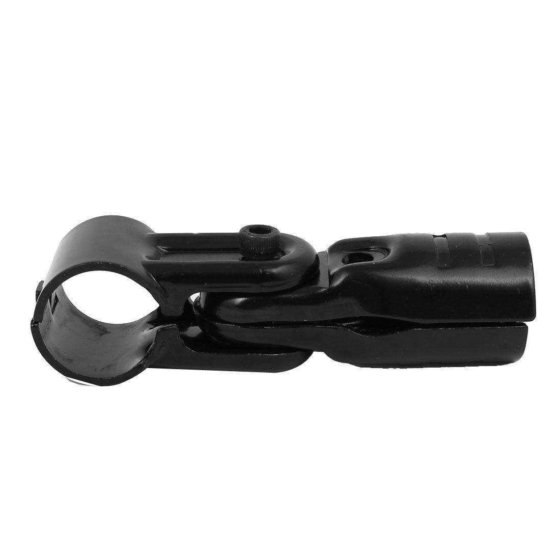 Sourcingmap 28mm Diameter Metal Double Port Movable Lean Tube Connector Pipe Clamp Clip, Black