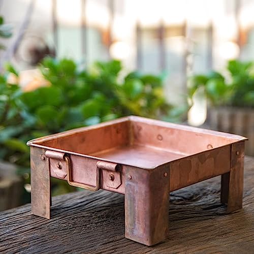 Image of ALODIE - Havan kund Pure Copper Hawan Kund with Handle On Both Side, for Yagya Kund fro Puja & Poojan Purpose 6 Inches