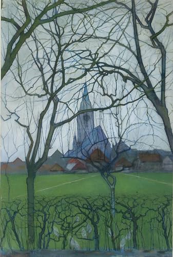 Affiche Église du village de Piet Mondrian impression murale 60x90cm